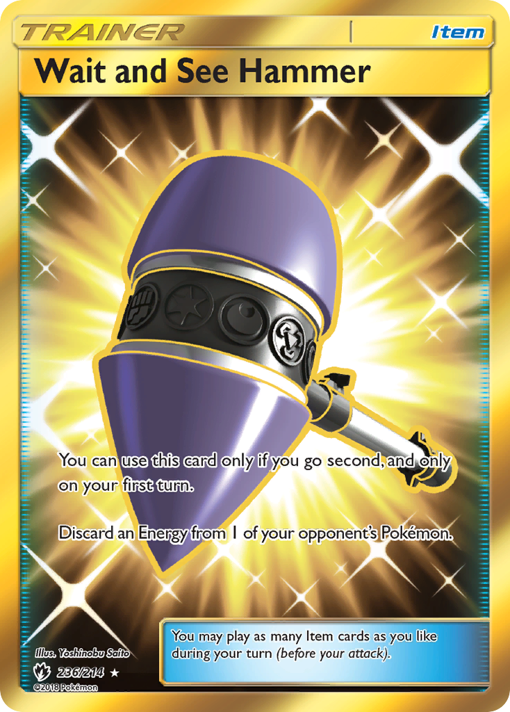 Wait and See Hammer card front