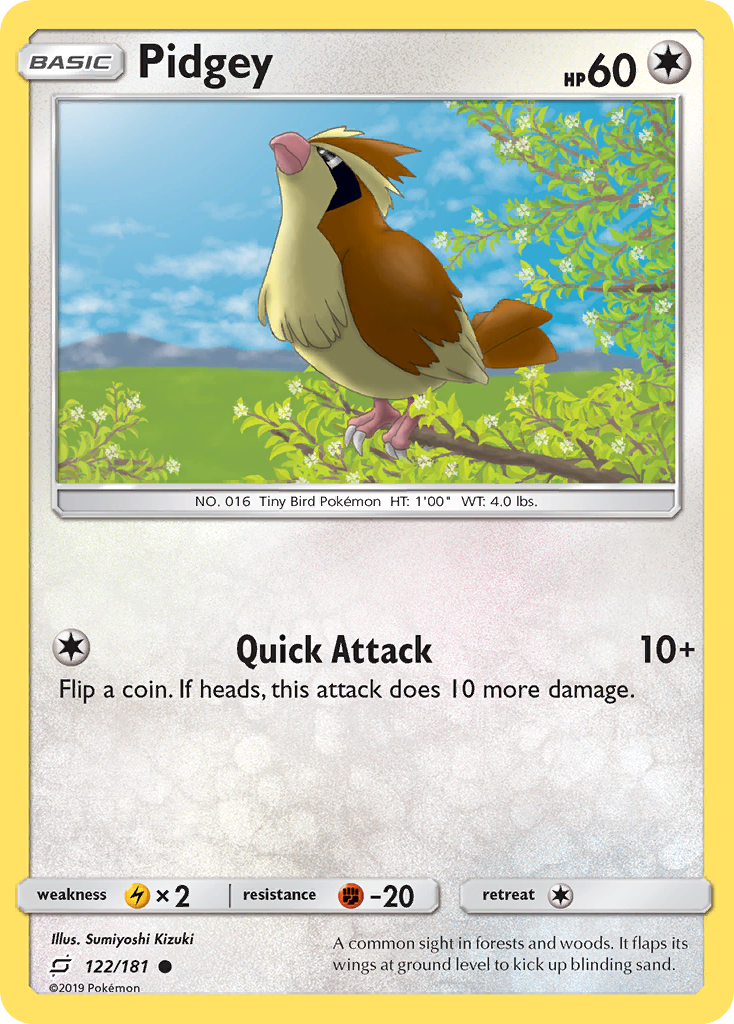 Pidgey card front