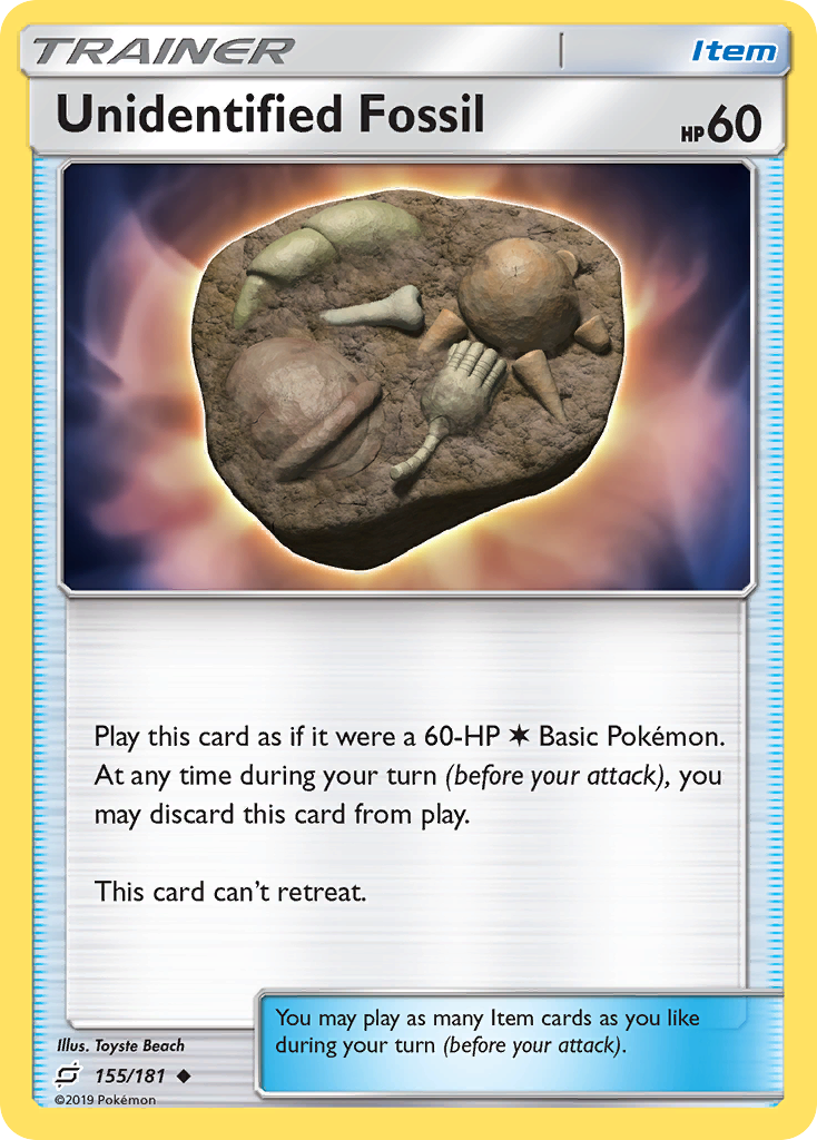 Unidentified Fossil card front