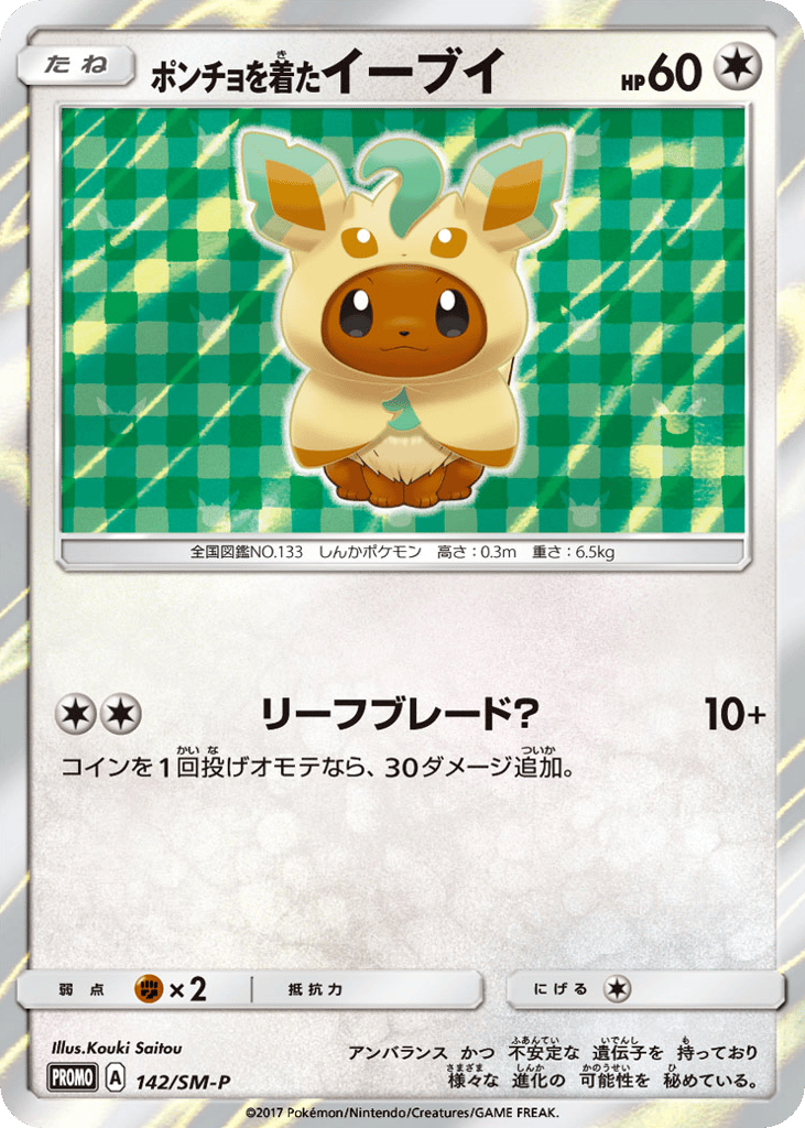 ポンチョを着たイーブイ card front
