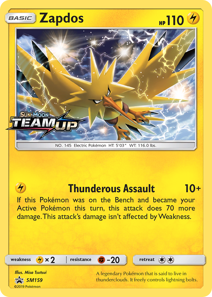 Zapdos card front