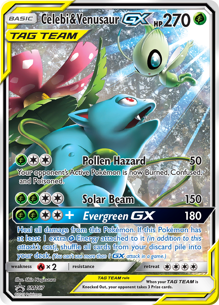 Celebi & Venusaur-GX card front