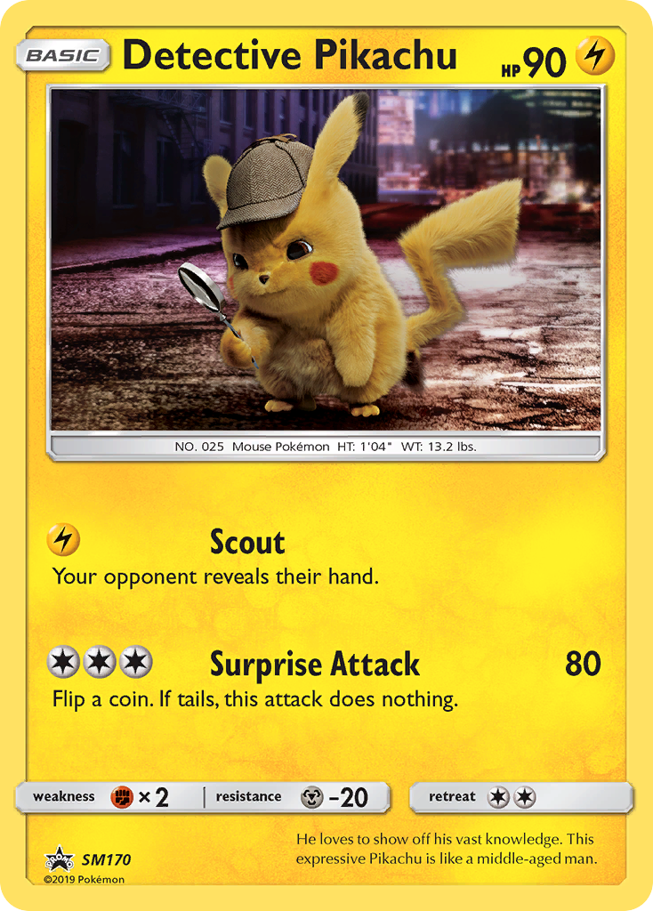 Detective Pikachu card front