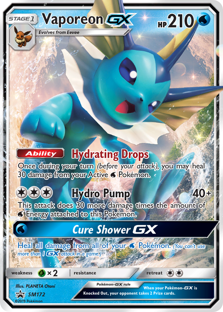 Vaporeon-GX card front