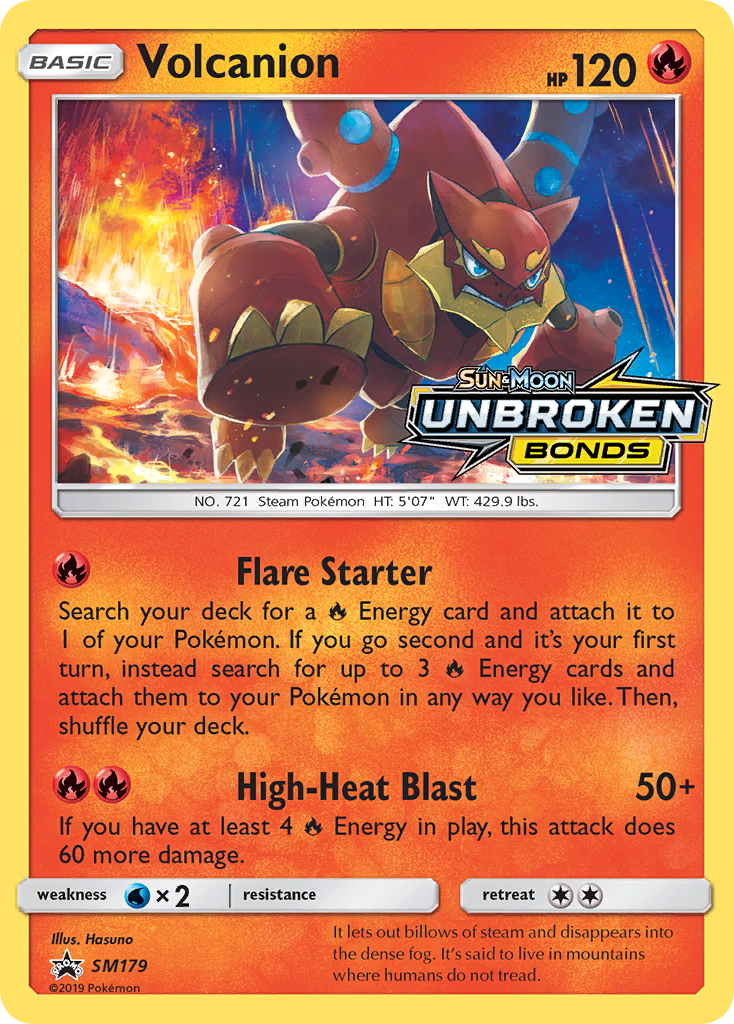 Volcanion card front