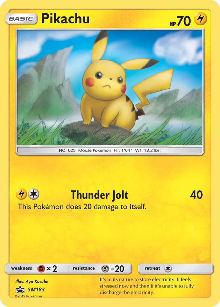 Pikachu card front