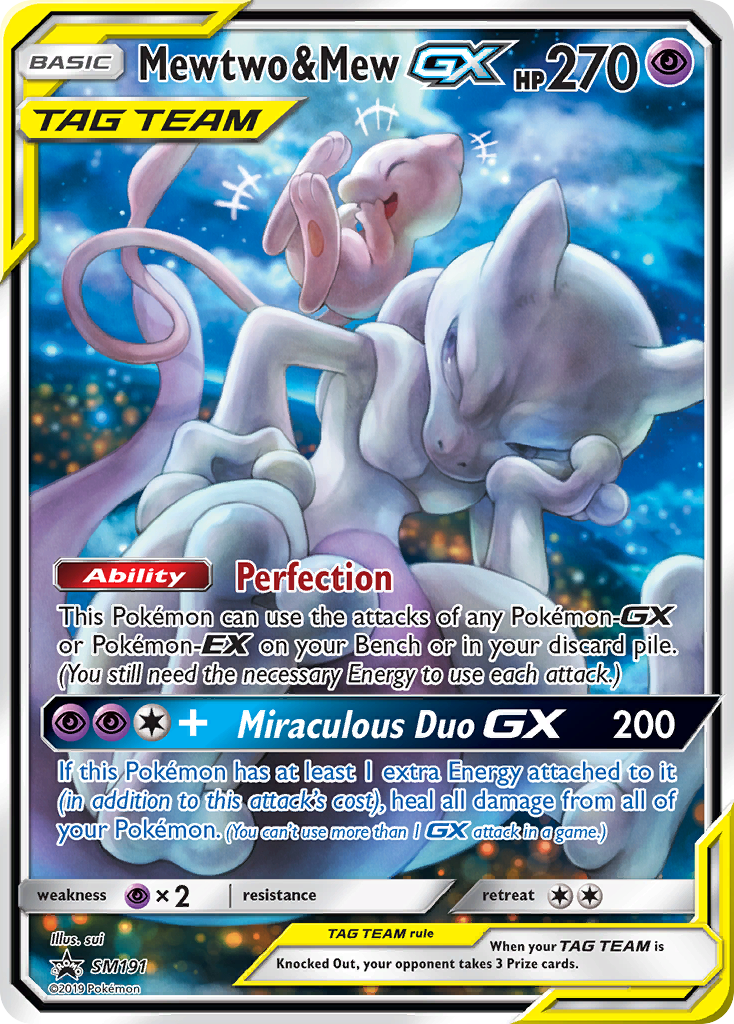 Mewtwo & Mew-GX card front
