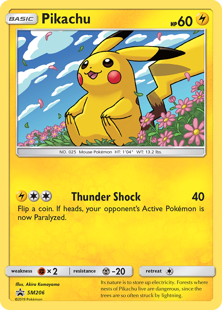 Pikachu card front