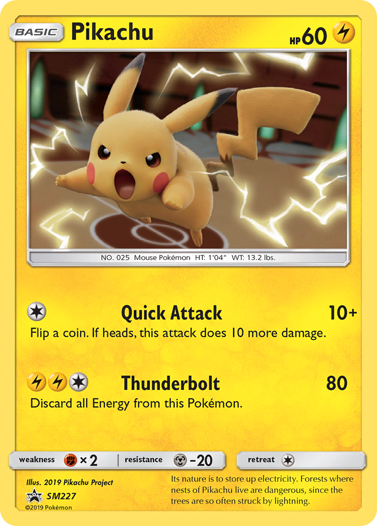 Pikachu card front