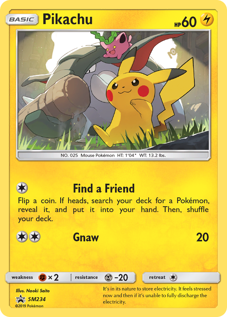 Pikachu card front