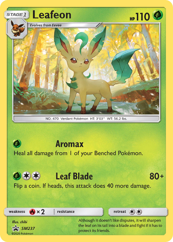 Leafeon card front