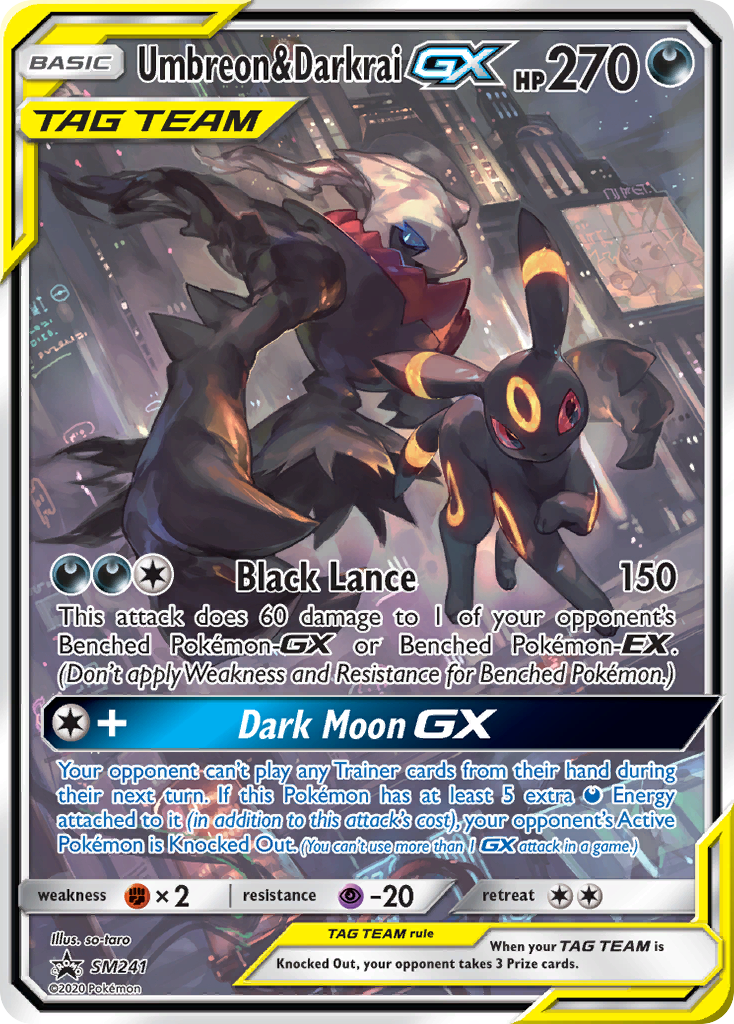 Umbreon & Darkrai-GX card front