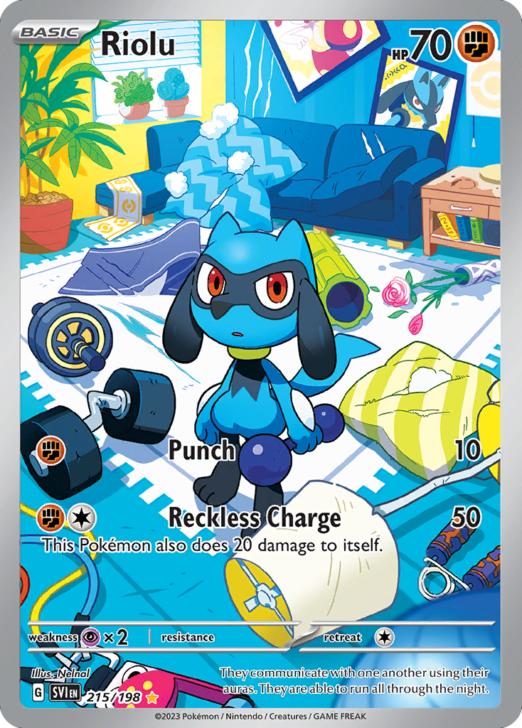 Riolu card front
