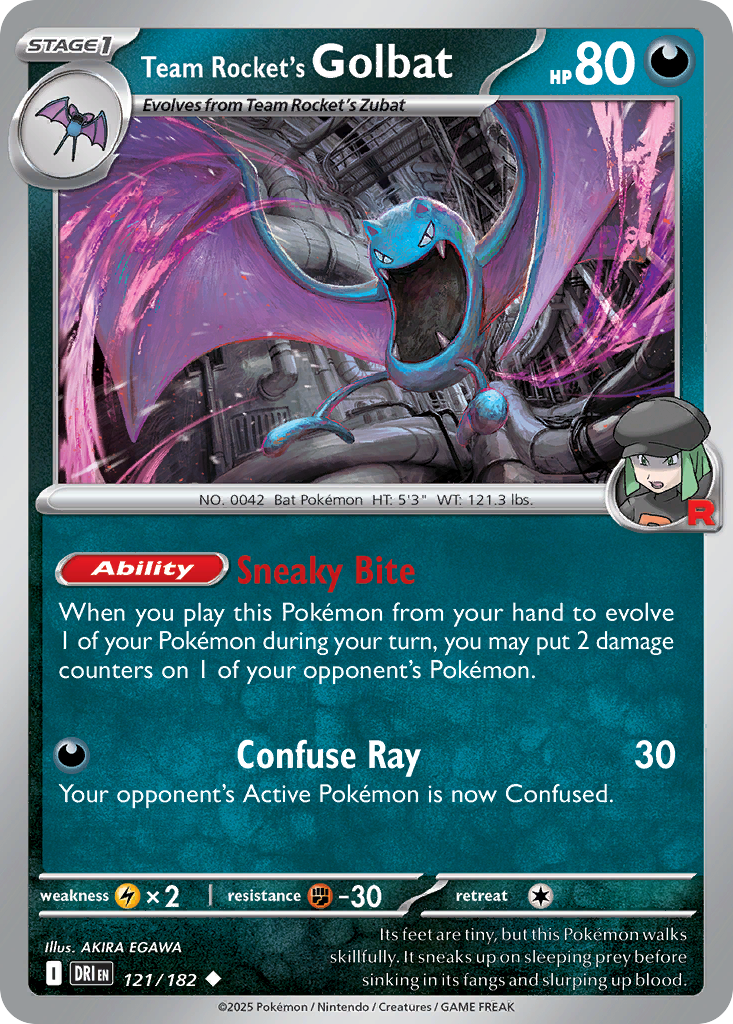 Team Rocket's Golbat card front