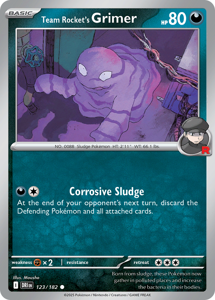 Team Rocket's Grimer card front
