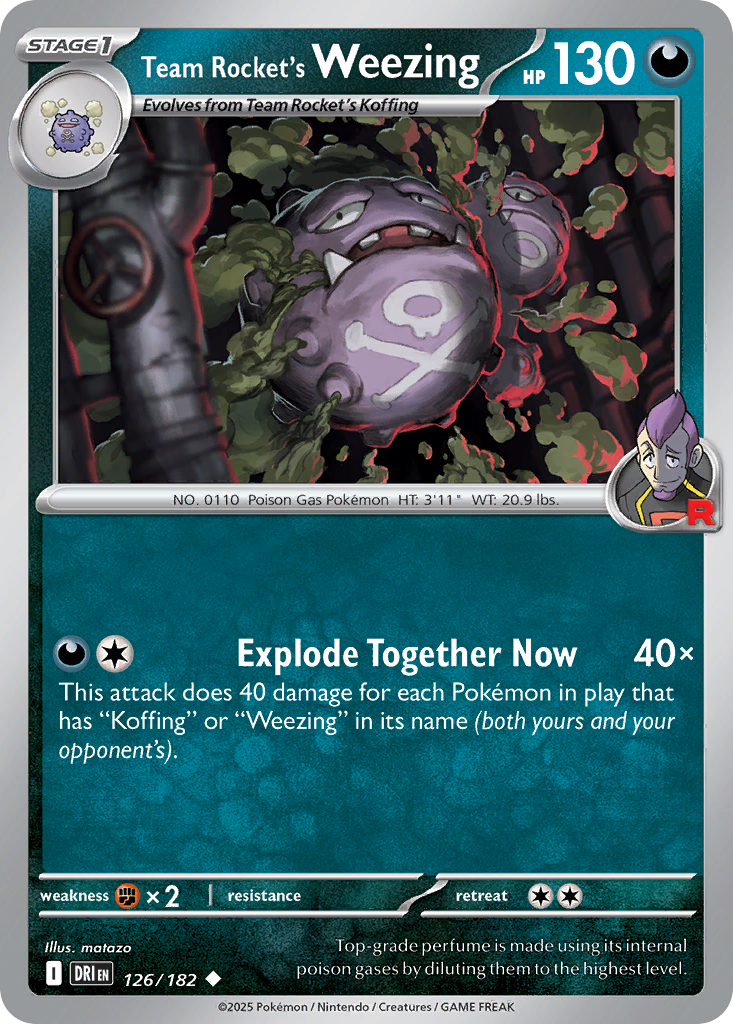 Team Rocket's Weezing card front