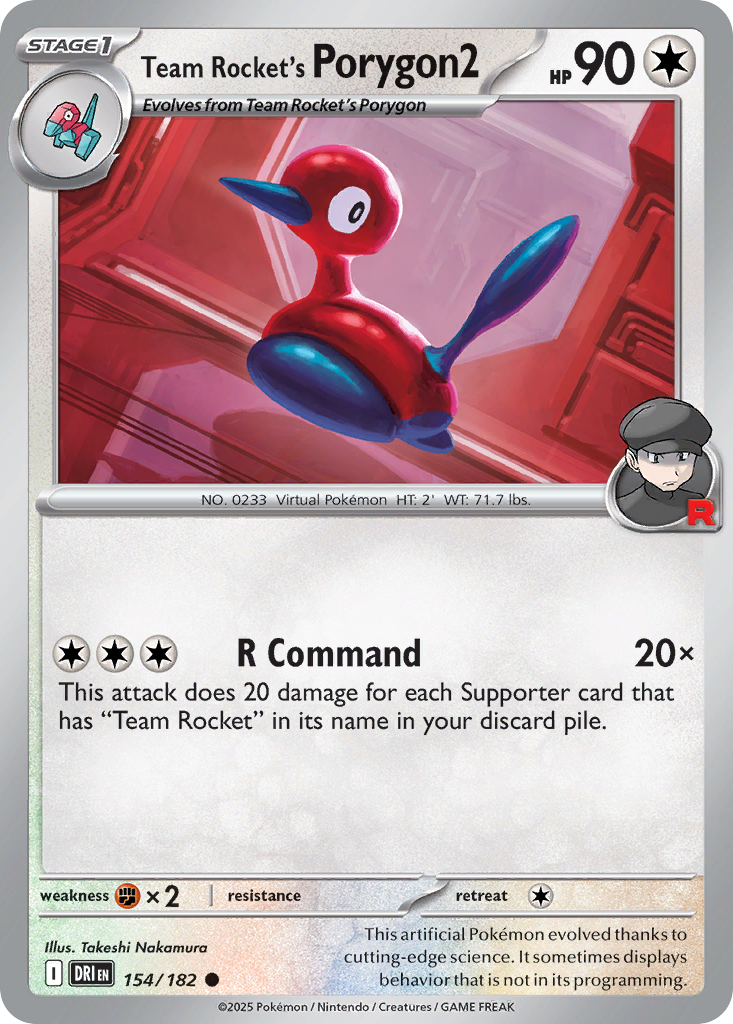 Team Rocket's Porygon2 card front