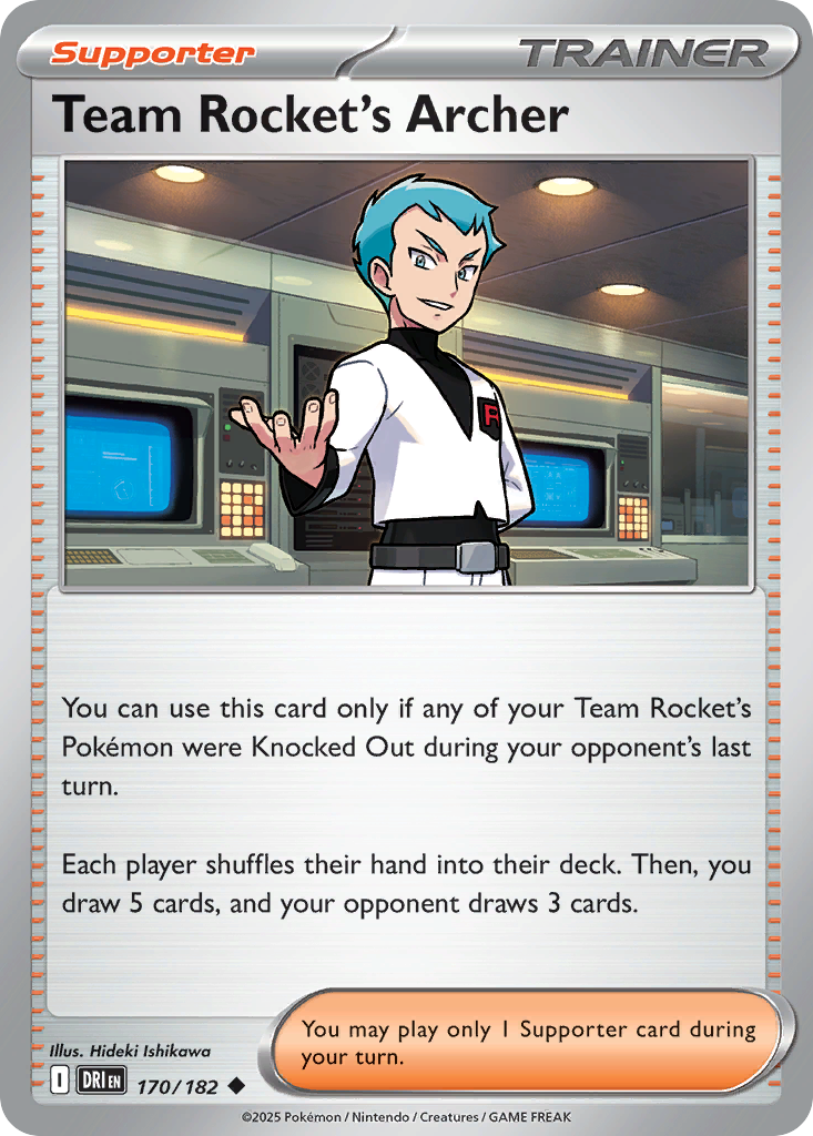 Team Rocket's Archer card front