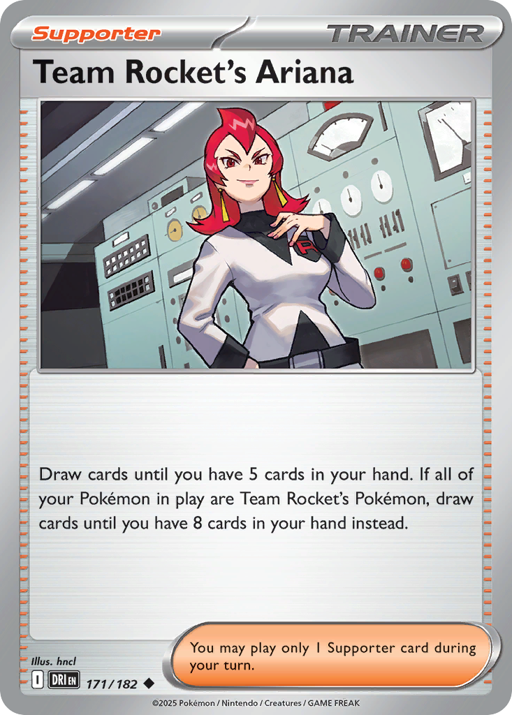 Team Rocket's Ariana card front