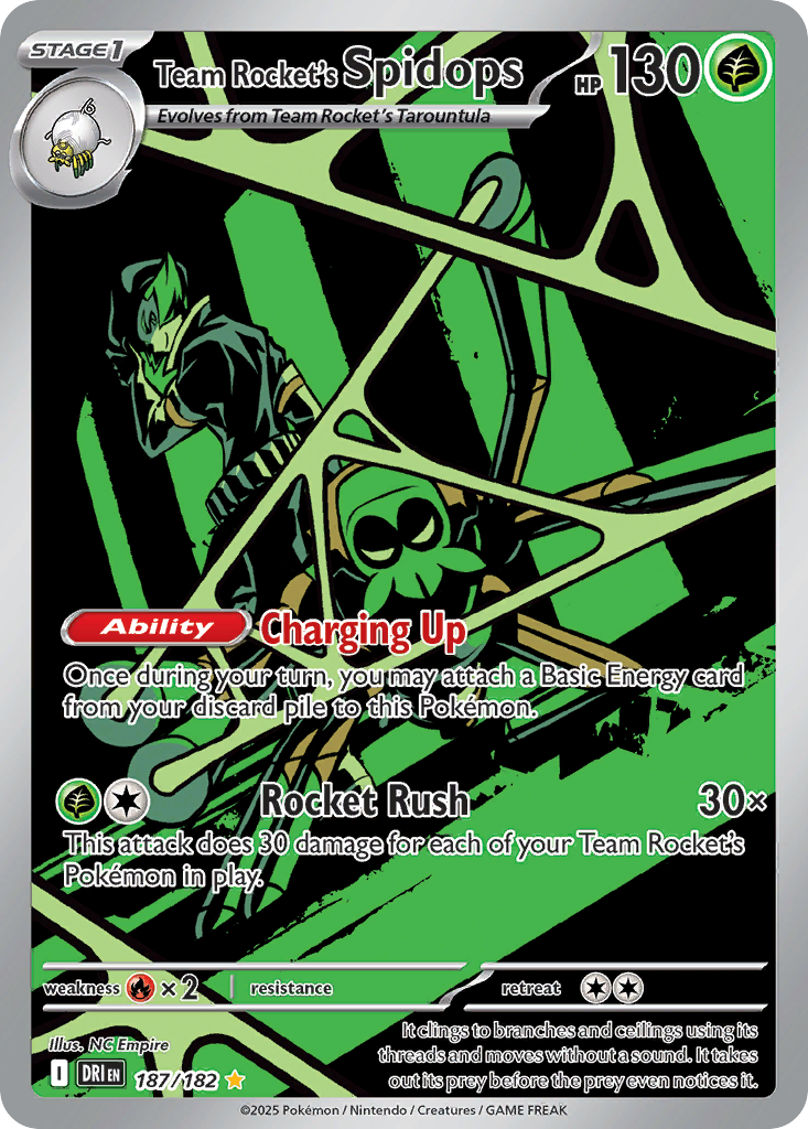 Team Rocket's Spidops card front