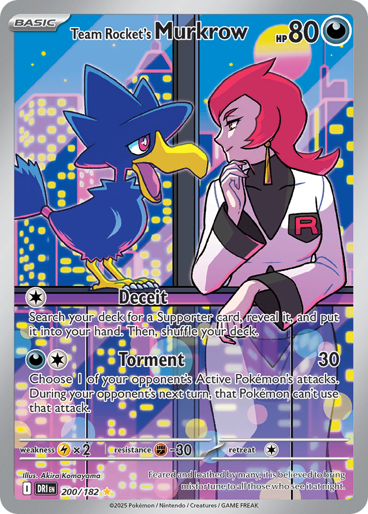 Team Rocket's Murkrow card front