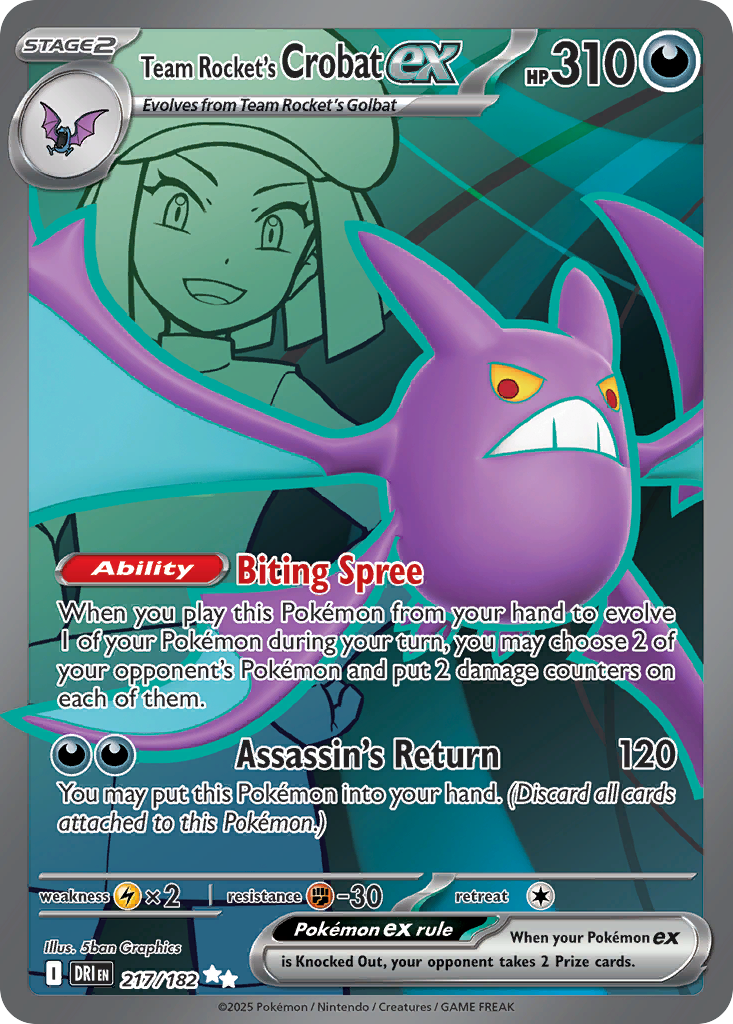Team Rocket's Crobat ex card front
