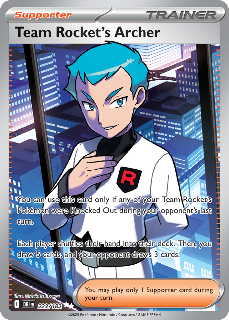 Team Rocket's Archer card front