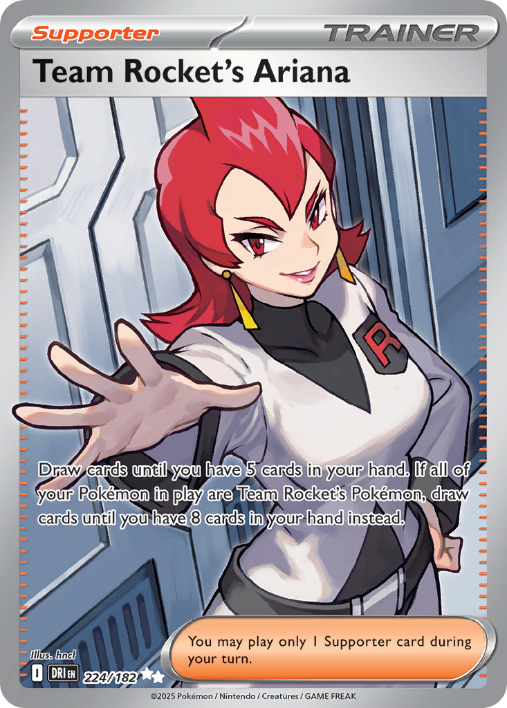 Team Rocket's Ariana card front