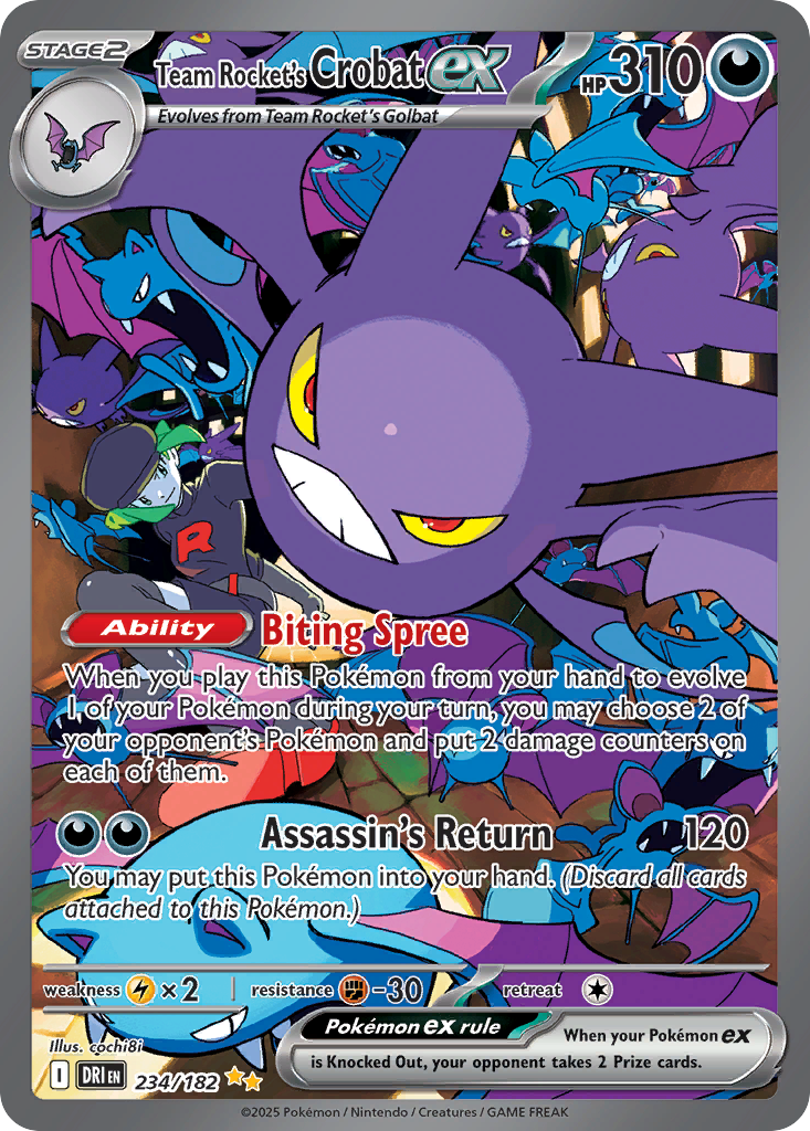 Team Rocket's Crobat ex card front