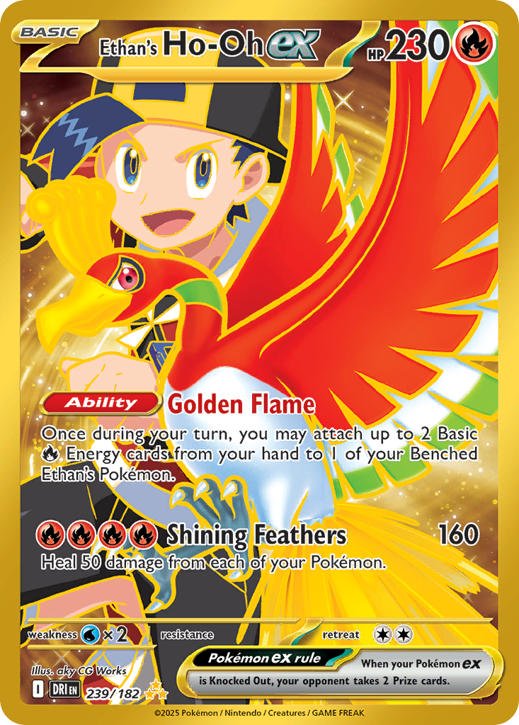 Ethan's Ho-Oh ex card front