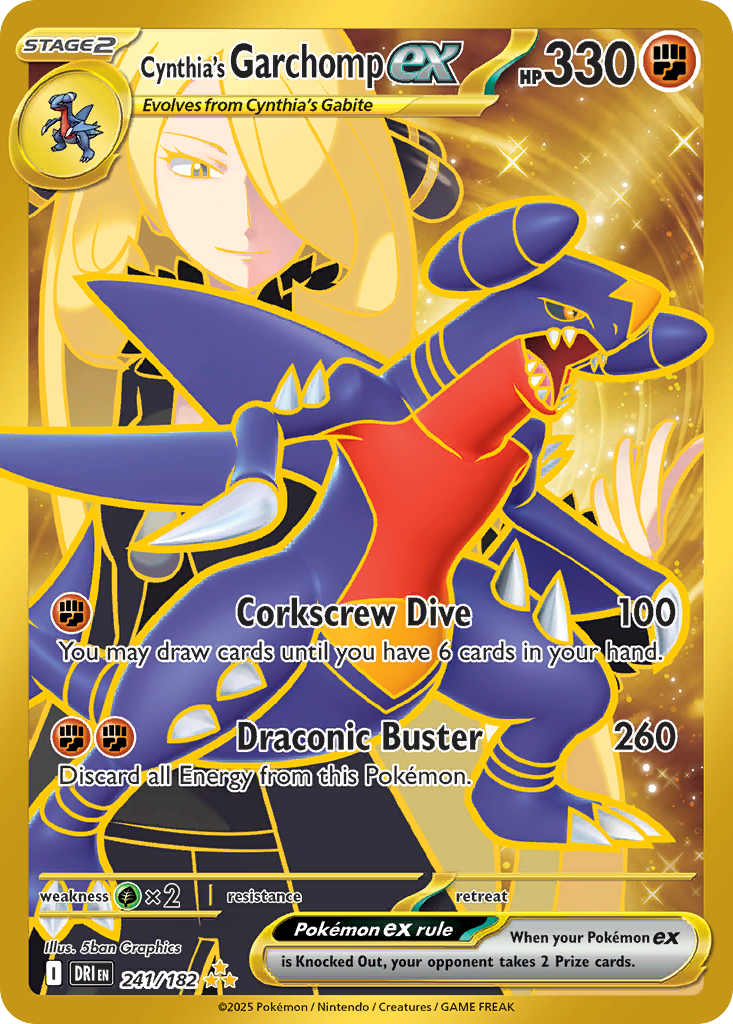 Cynthia's Garchomp ex card front