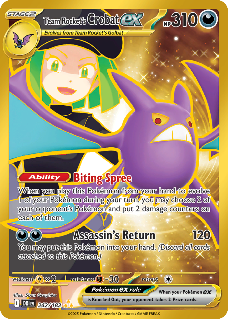 Team Rocket's Crobat ex card front
