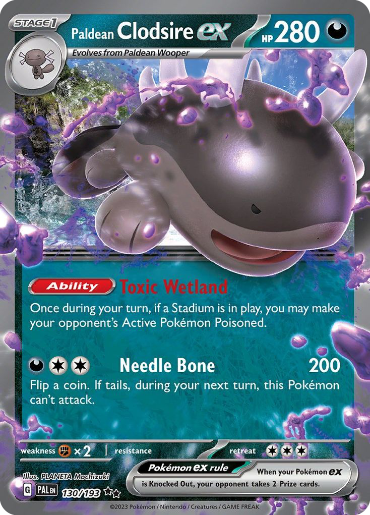 Paldean Clodsire ex card front