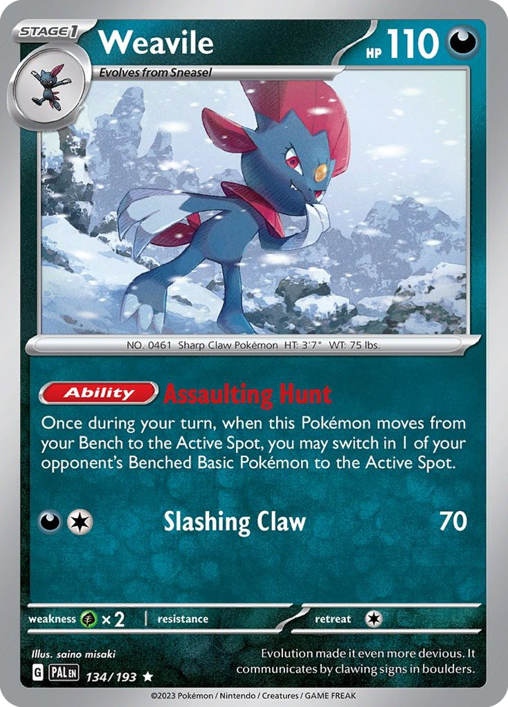 Weavile card front