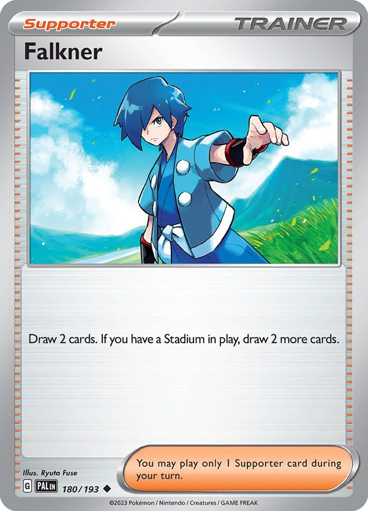 Falkner card front