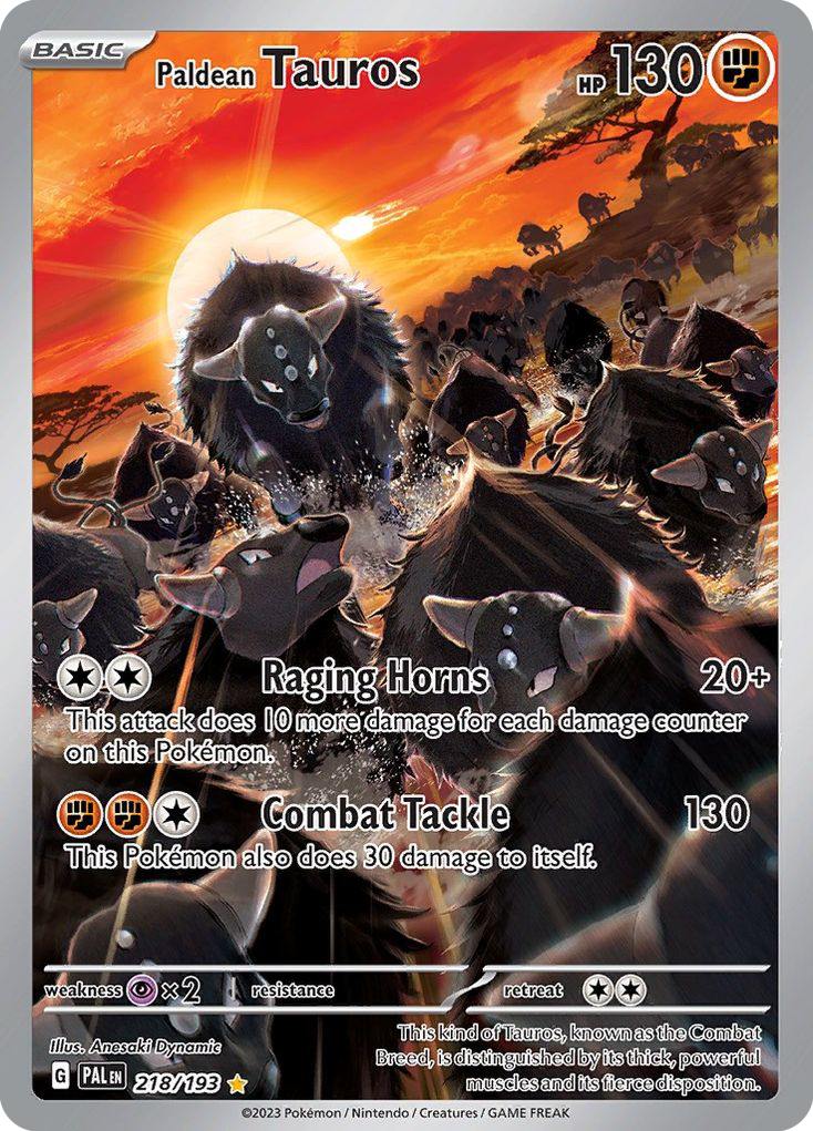 Paldean Tauros card front
