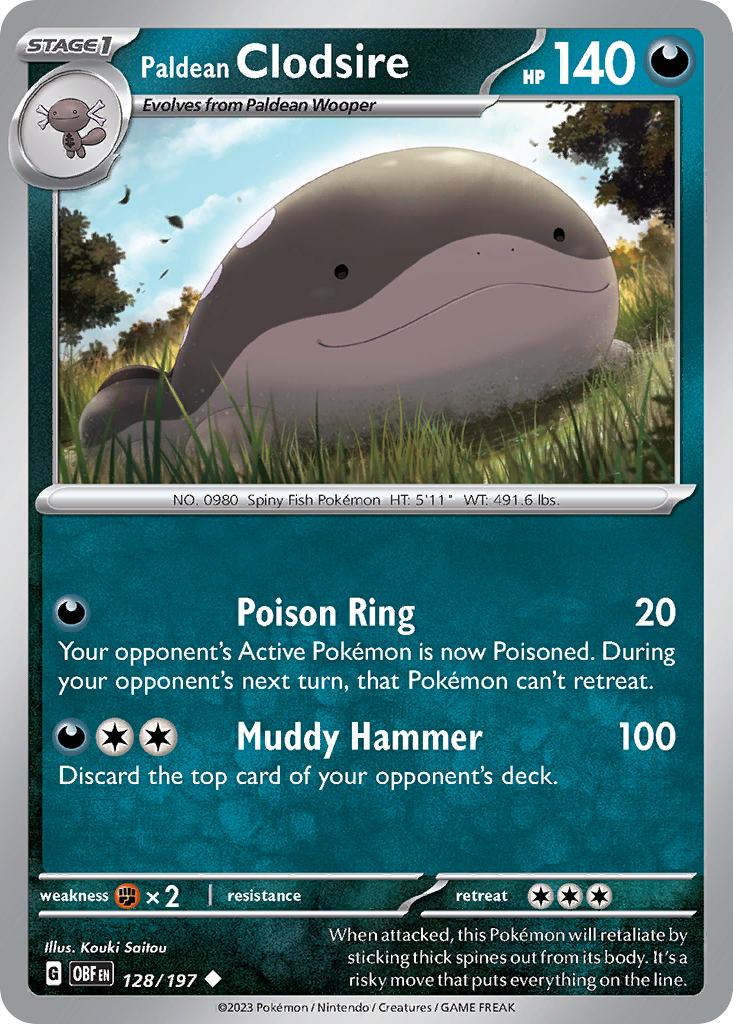 Paldean Clodsire card front