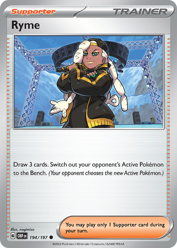 Ryme card front