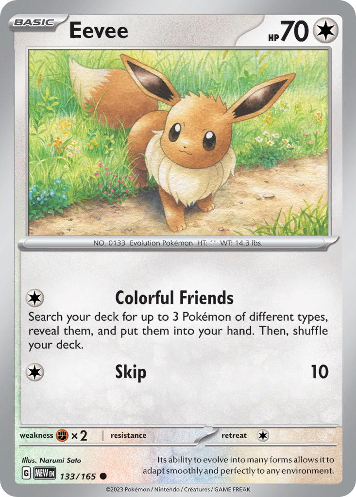 Eevee card front