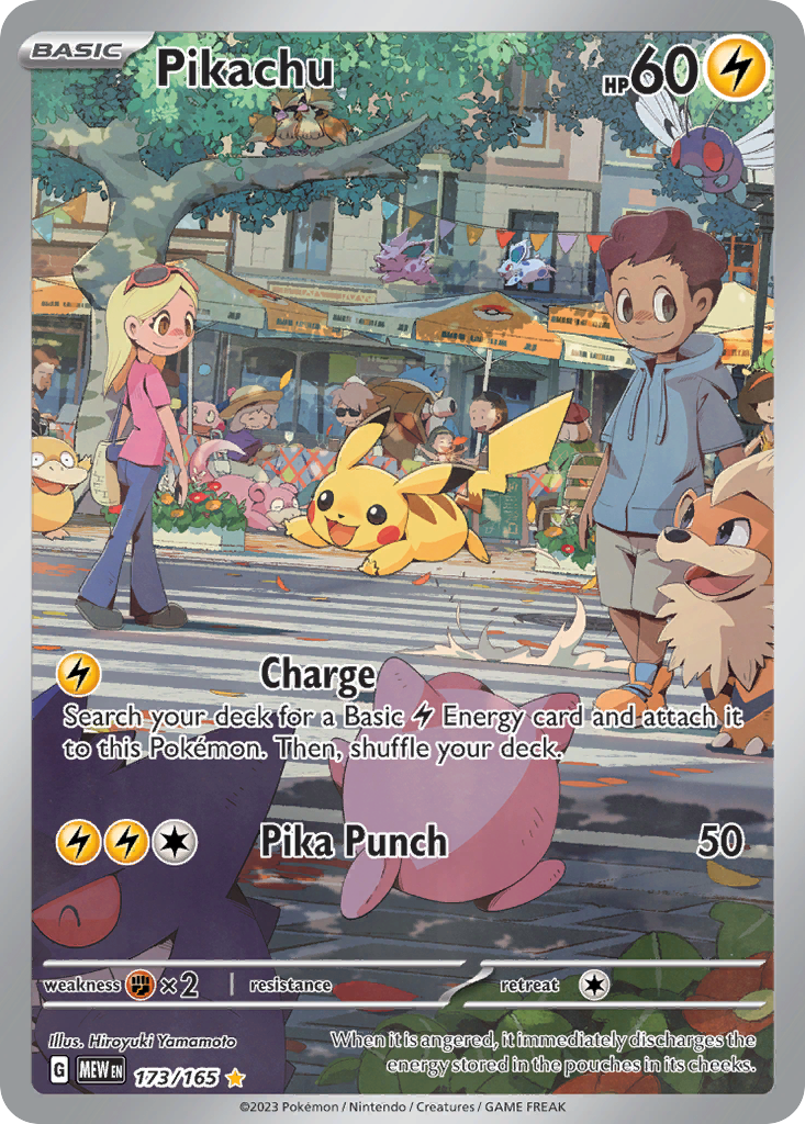 Pikachu card front