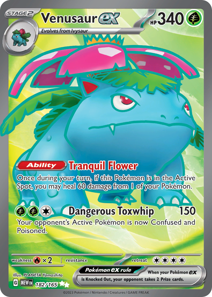 Venusaur ex card front
