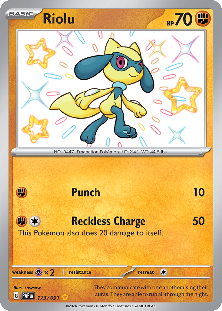 Riolu card front