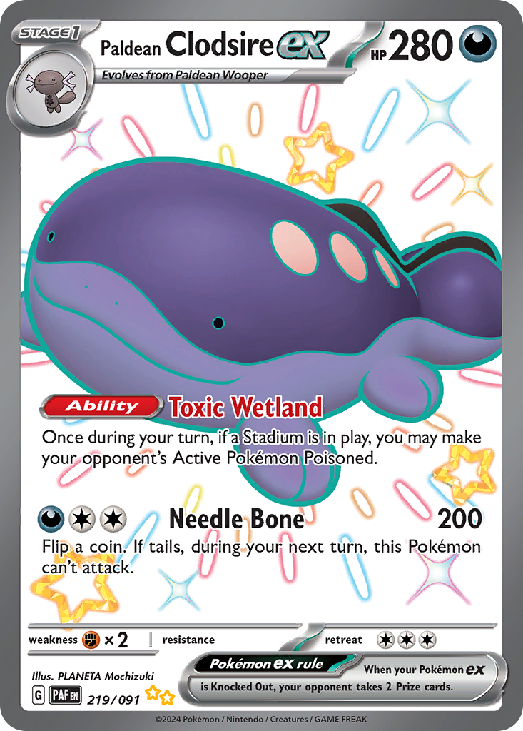 Paldean Clodsire ex card front