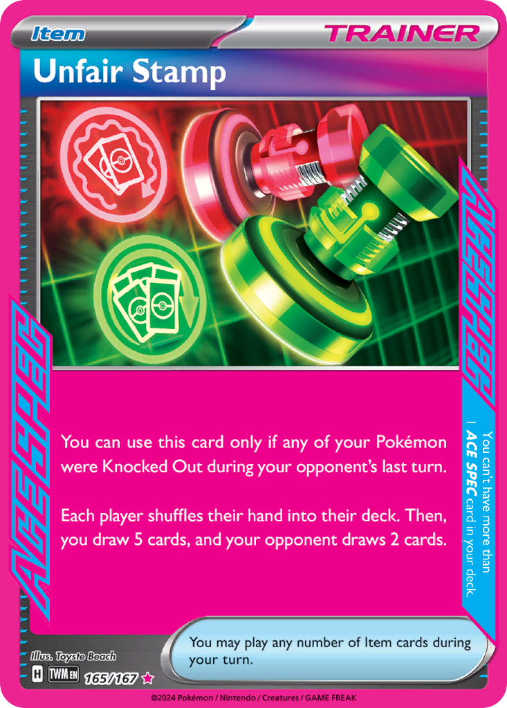 Unfair Stamp card front