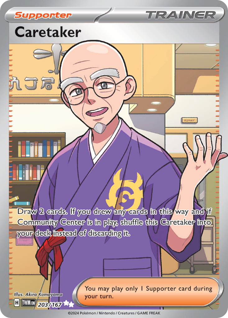 Caretaker card front