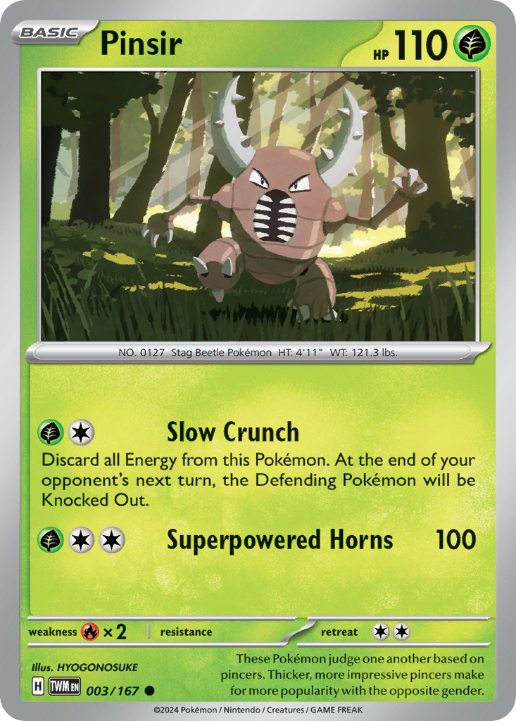 Pinsir card front