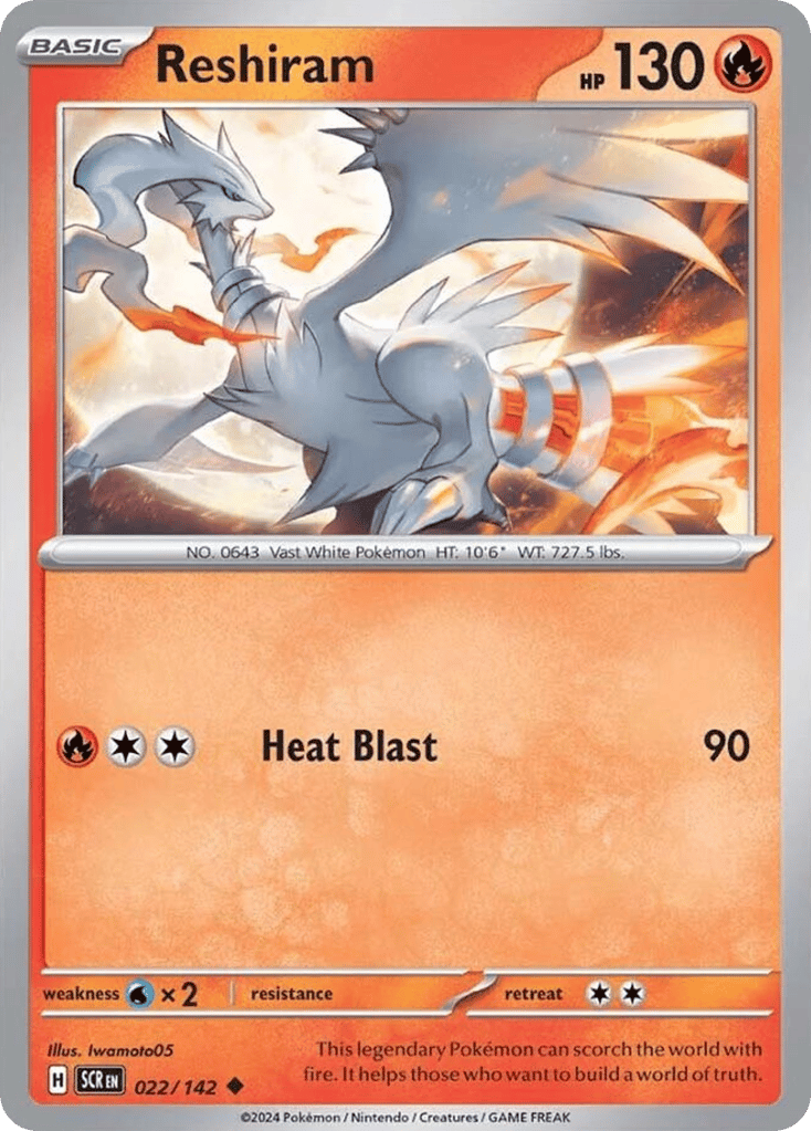 Reshiram card front