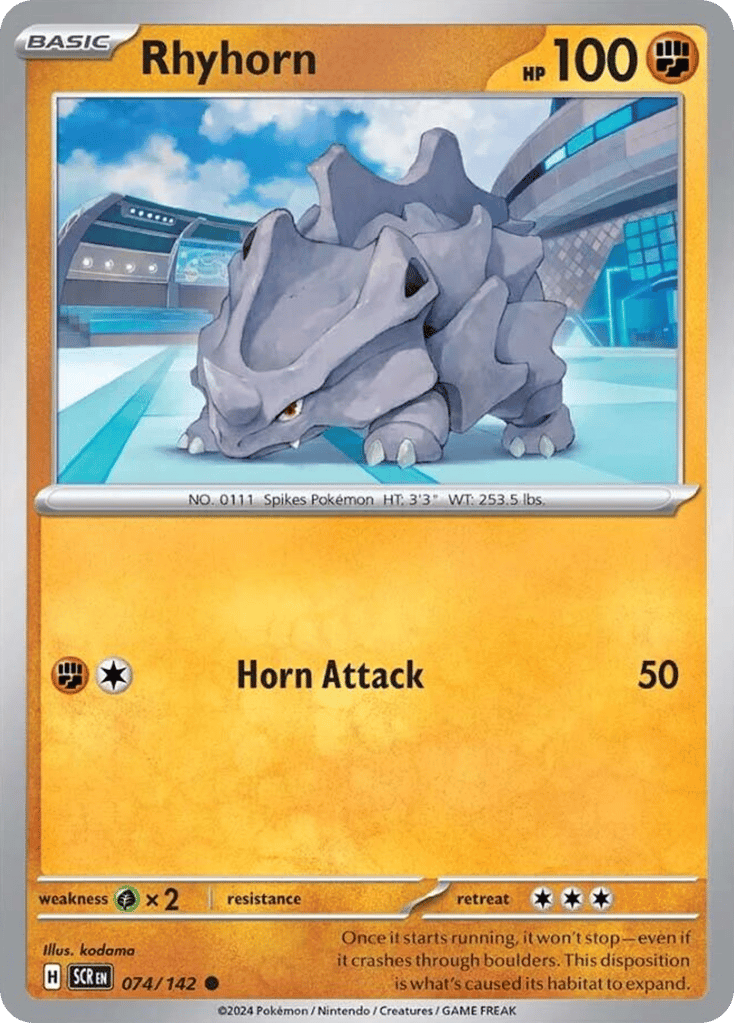 Rhyhorn card front