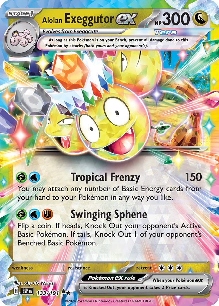 Alolan Exeggutor ex card front