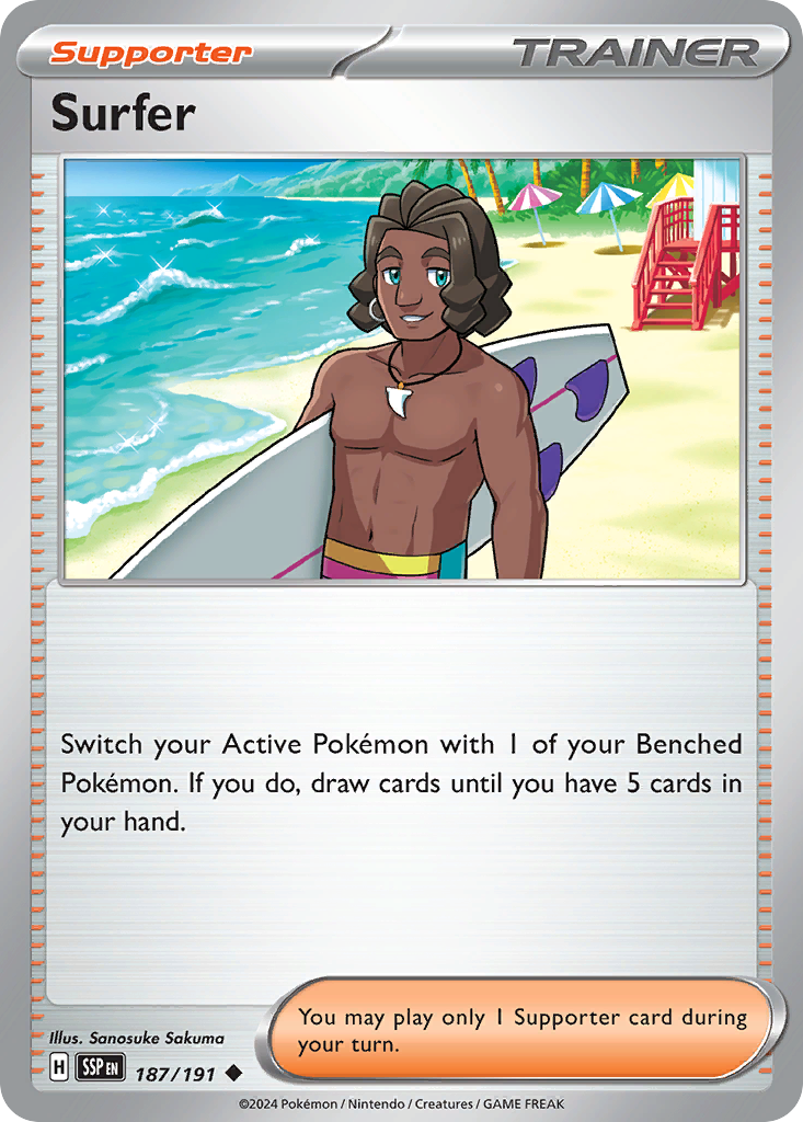 Surfer card front